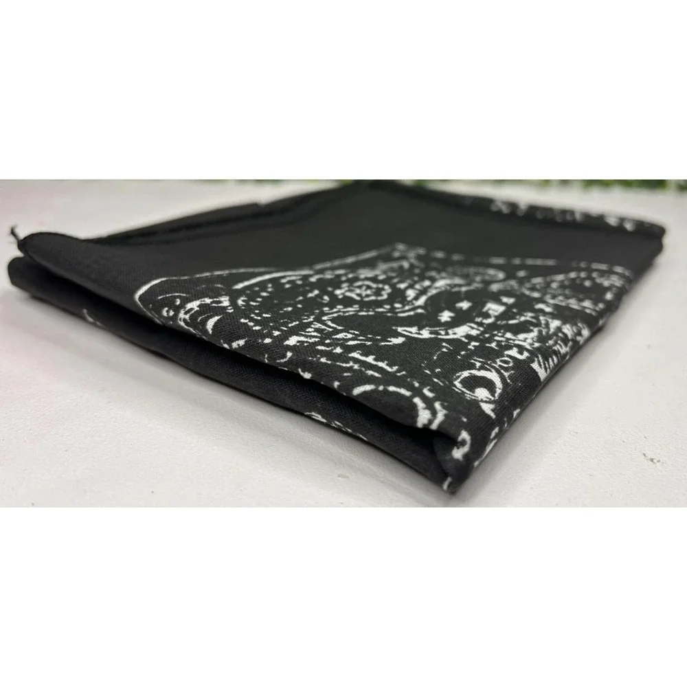 John Varvatos Black Paisley Pattern Bandana  Scarf 20